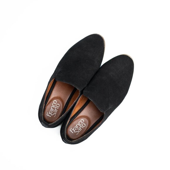 Franco Sarto Hum Loafers Women’s 7M Black Suede Slip-On Casual Shoes - Picture 3 of 12